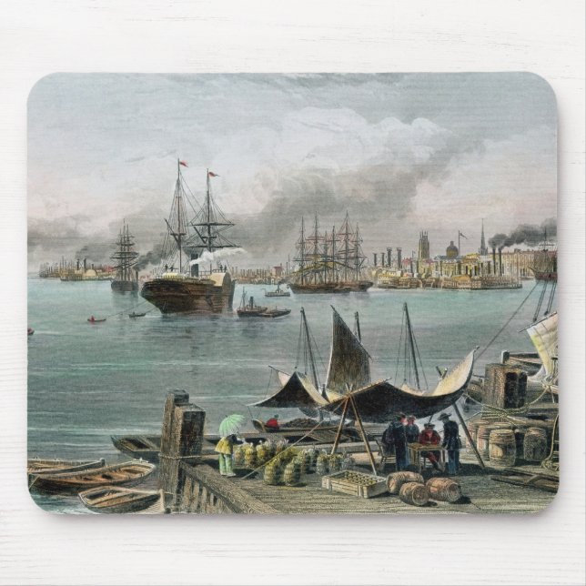 Tapis De Souris Port de la Nouvelle-Orléans, gravé par D.G. (Devant)