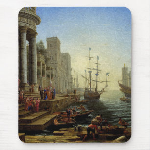 Tapis De Souris Port de mer avec l'embarquement de sainte Ursule 