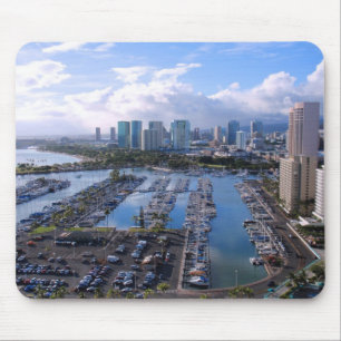Tapis De Souris Port de yacht de Waikiki