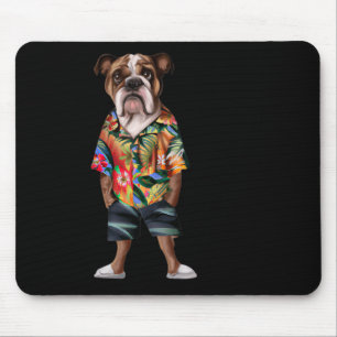 Tapis De Souris Portant Un Hawaïen Et Des Shorts 1