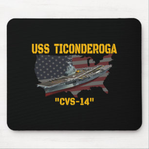 Tapis De Souris Porte-avions Uss Ticonderoga Cvs-14 Vétérans D