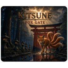Porte de Renard Kitsune Réalisme Sombre