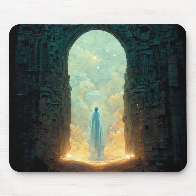 Tapis De Souris Porte des Dieux Imaginaire Sci-Fi Art Pad souris (Devant)