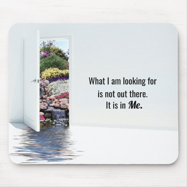 Tapis De Souris Porte ouverte dans le jardin (Devant)