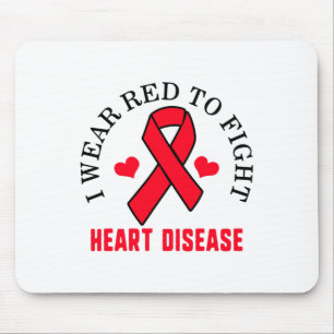 Tapis De Souris Porter Jour rouge Lutter contre les maladies cardi
