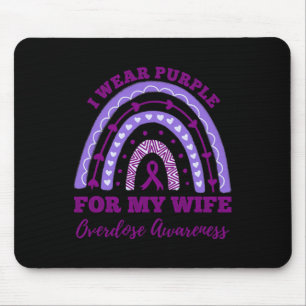 Tapis De Souris Porter le violet pour ma femme Sensibilisation à l