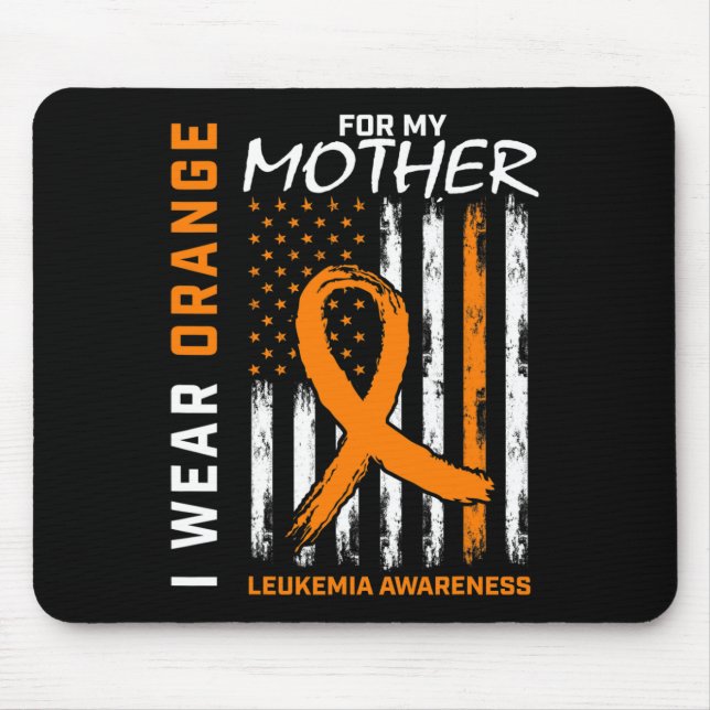 Tapis De Souris Porter Orange Mère Maman Leucémie Sensibilisation  (Devant)