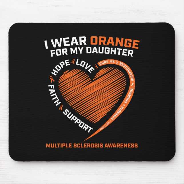 Tapis De Souris Porter Orange Pour Ma Fille Sclérose En Plaques Aw (Devant)