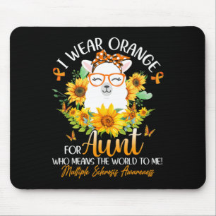 Tapis De Souris Porter Orange Pour Ma Tante Ms Awareness Llama Sun