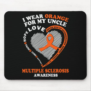 Tapis De Souris Porter Orange pour mon oncle Sclérose en plaques