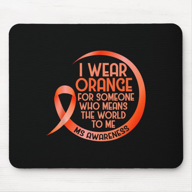 Tapis De Souris Porter Orange Pour Quelqu'Un Ms Multiple Sclerosis (Devant)