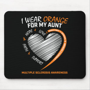 Tapis De Souris Porter Orange Tante Sclérose multiple Vêtements Mm