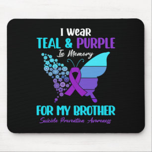 Tapis De Souris Porter Turquoise Et Violet En Mémoire Du Suicide D