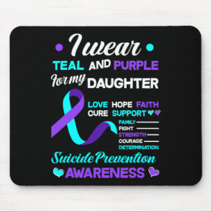 Tapis De Souris Porter Turquoise Et Violet Pour Ma Fille Suicide P