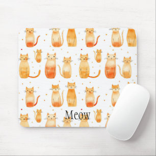Tapis De Souris Portes et chats orange mignons