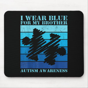 Tapis De Souris Portez du bleu pour les enfants autistes de Brothe