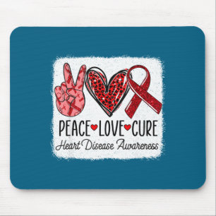 Tapis De Souris Portez la conscience de la maladie cardiaque de so