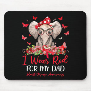 Tapis De Souris Portez le rouge pour mon père Maladie cardiaque Se