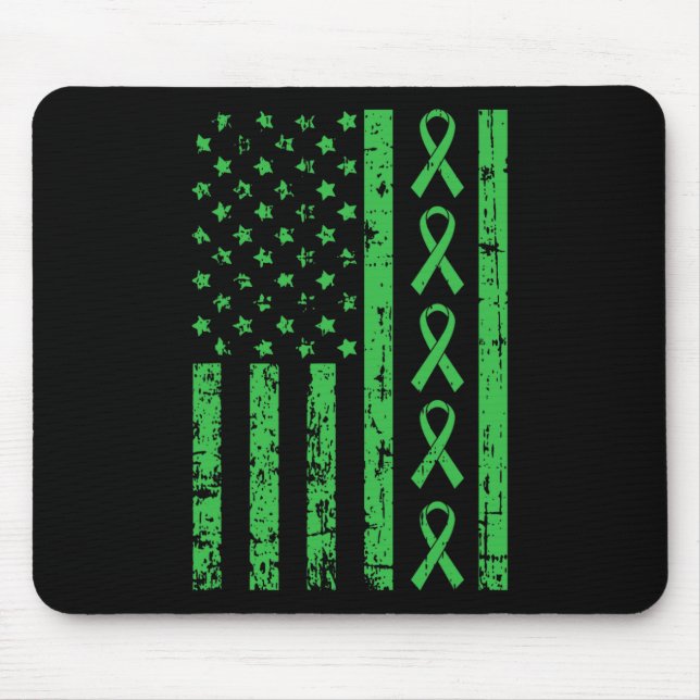 Tapis De Souris Portez Le Vert Pour Mon Mari Sensibilisation Aux M (Devant)