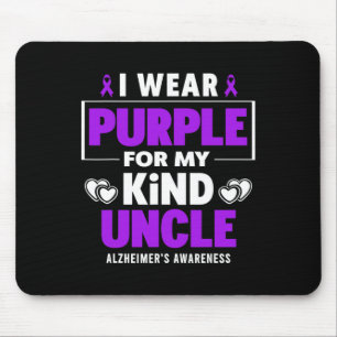 Tapis De Souris Portez le violet pour l'arbitre de mon oncle Alzhe