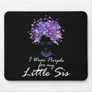 Tapis De Souris Portez Le Violet Pour Mon Petit Sis Support Alzhei