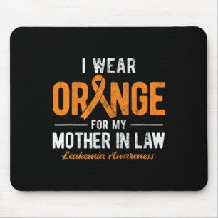 Tapis De Souris Portez Orange Pour Ma Belle-Mère Cancer Leucémie