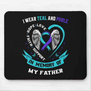 Tapis De Souris Portez Turquoise Et Violet Pour Mon Père Suicide A