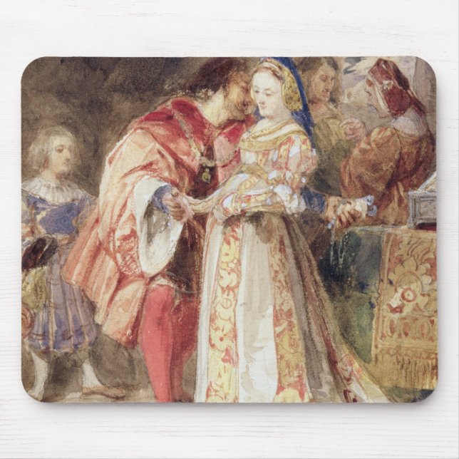 Tapis De Souris Portia et Bassanio, c.1826 (la semaine, encre (Devant)