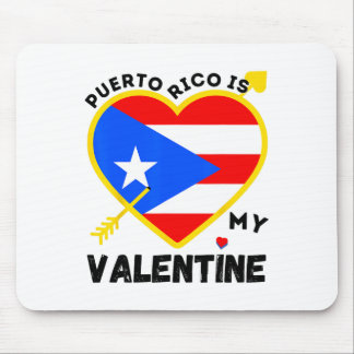Tapis De Souris Porto Rico est ma Saint Valentin Puerto