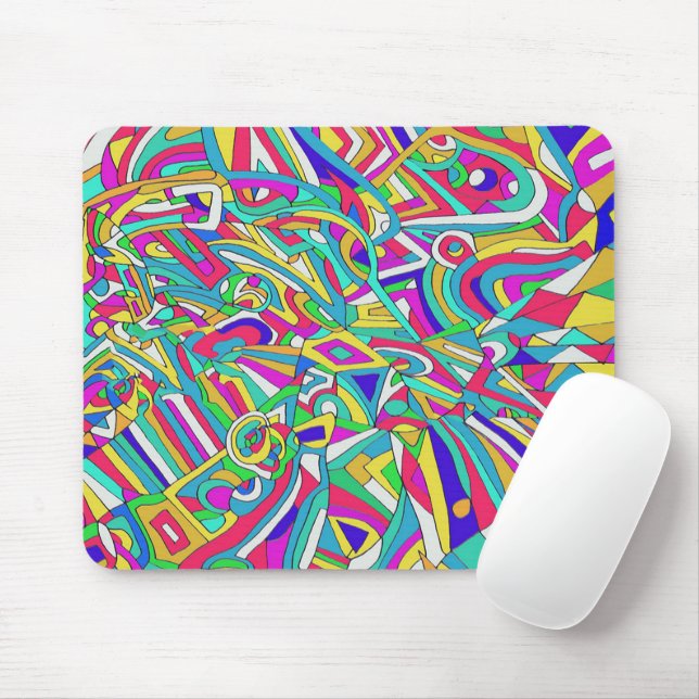 Tapis De Souris Portrait Abstrait (Avec souris)