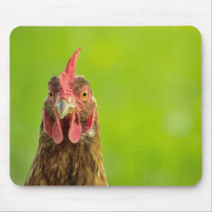 Tapis De Souris Portrait amusant de poulet - Mousepad