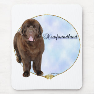 Tapis De Souris Portrait Brown de Terre-Neuve