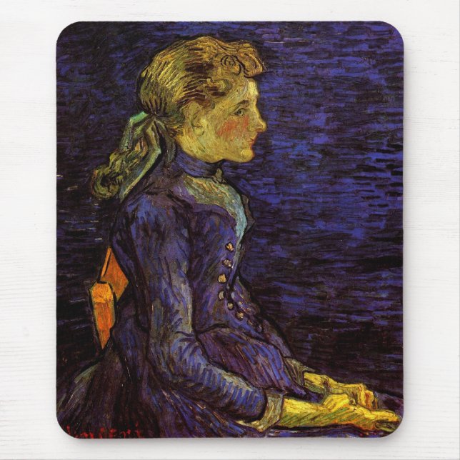 Tapis De Souris Portrait d'Adeline Ravoux par Vincent van Gogh (Devant)
