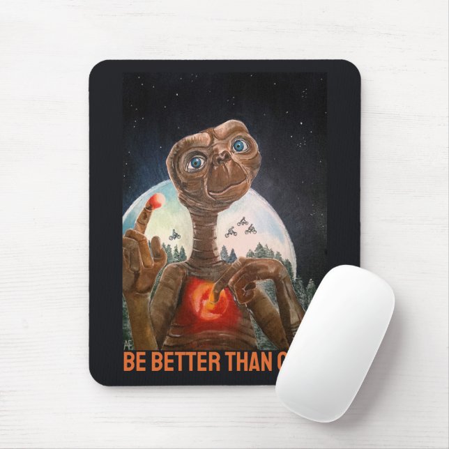 Tapis De Souris Portrait d'Alien par Alfred Fox (Avec souris)