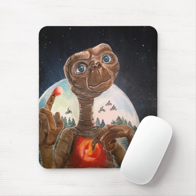 Tapis De Souris Portrait d'Alien par Alfred Fox (Avec souris)