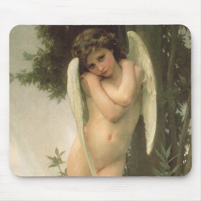 Tapis De Souris Portrait d'ange de Cupidon par Bouguereau (Devant)
