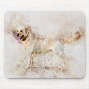 Tapis De Souris Portrait d'aquarelle de chien de Labrador Retrieve