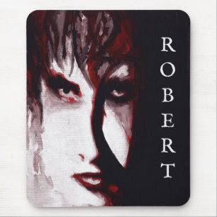 Tapis De Souris Portrait d'art d'un homme de musique gothique post