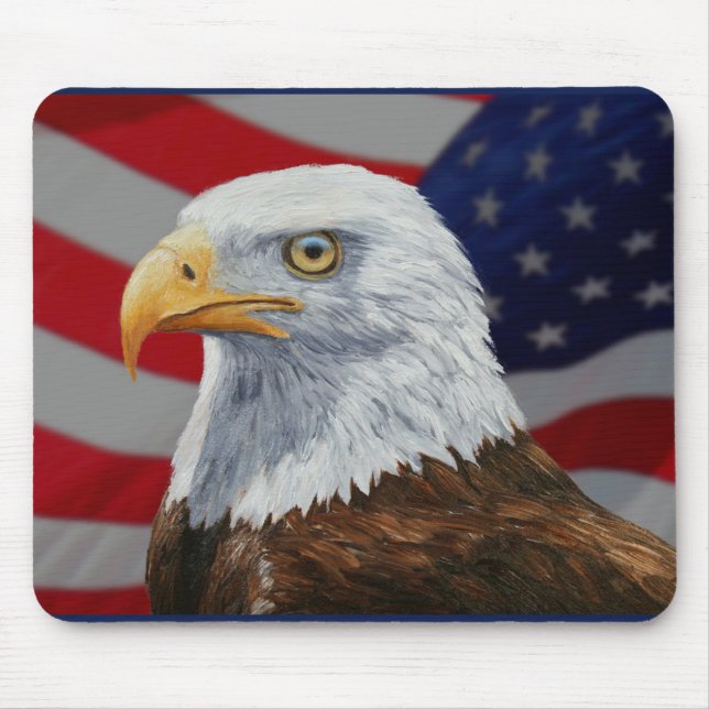 Tapis De Souris Portrait de Bald Eagle (Devant)