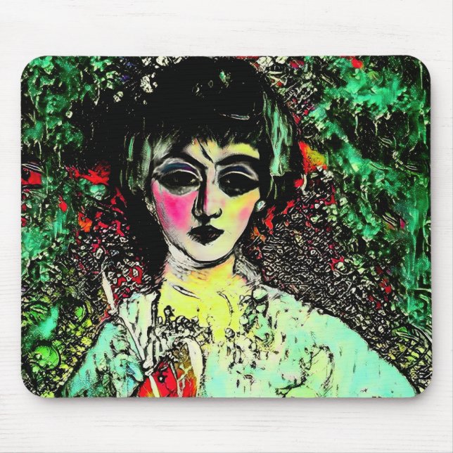Tapis De Souris Portrait de Beauté Gothique  (Devant)