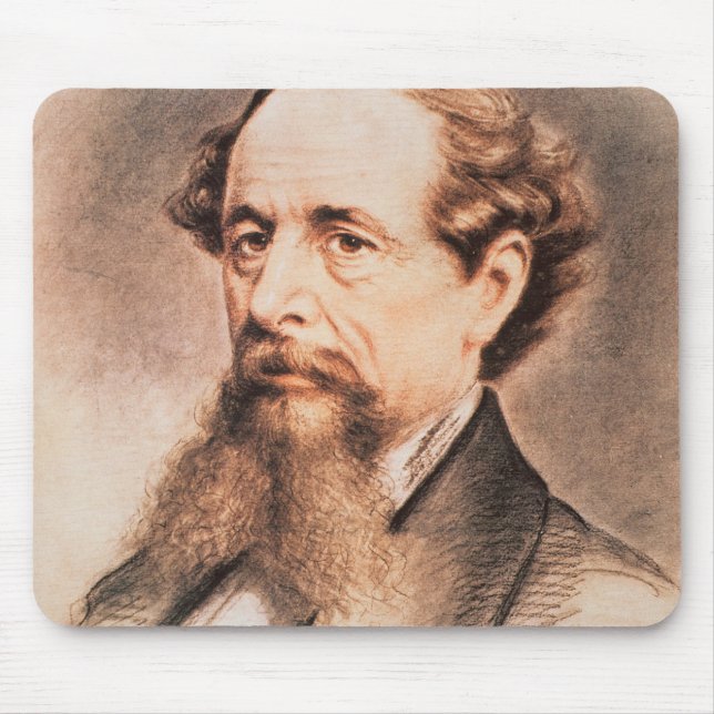 Tapis De Souris Portrait de Charles Dickens, 1869 (Devant)