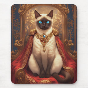 Tapis De Souris Portrait de chat majestueux Royal Siamese