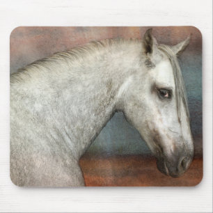 Tapis De Souris Portrait de Cheval Andalou Gris Dappé