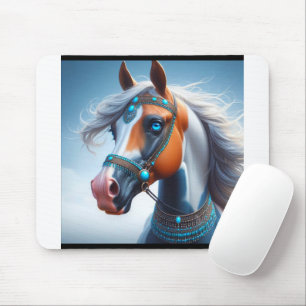 Tapis De Souris Portrait de cheval de peinture arabe