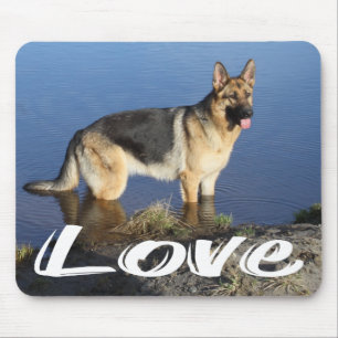Tapis de souris Portrait de chiot Berger Allemand