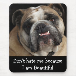 Tapis de souris portrait de chiot bouledogue angla