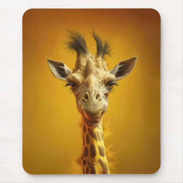Tapis De Souris Portrait de girafe (Devant)