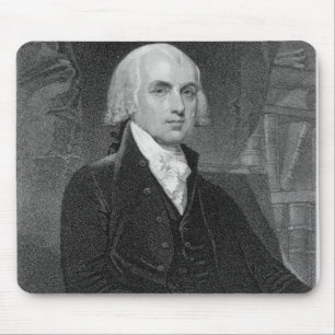 Tapis De Souris Portrait de James Madison, gravé par William A.