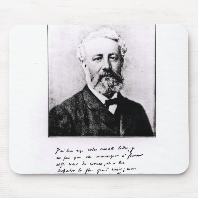 Tapis De Souris Portrait de Jules Verne (Devant)