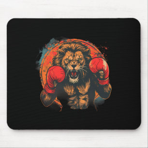 Tapis De Souris Portrait de Lion Boxeur Motif Faune Amateur de Kic